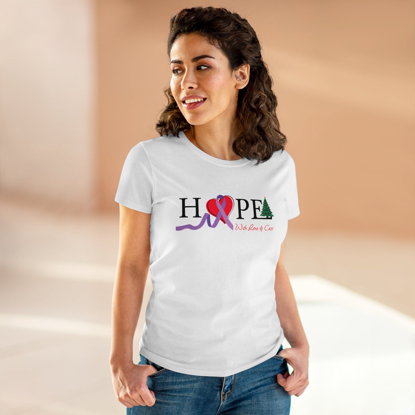 Hope Cancer Awareness Christmas T-Shirt