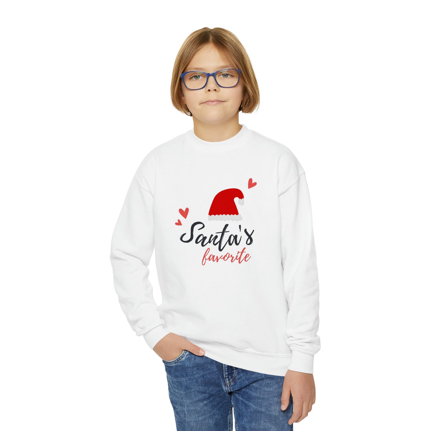 Santa's Favorite Christmas Graphic Crewneck Sweatshirt