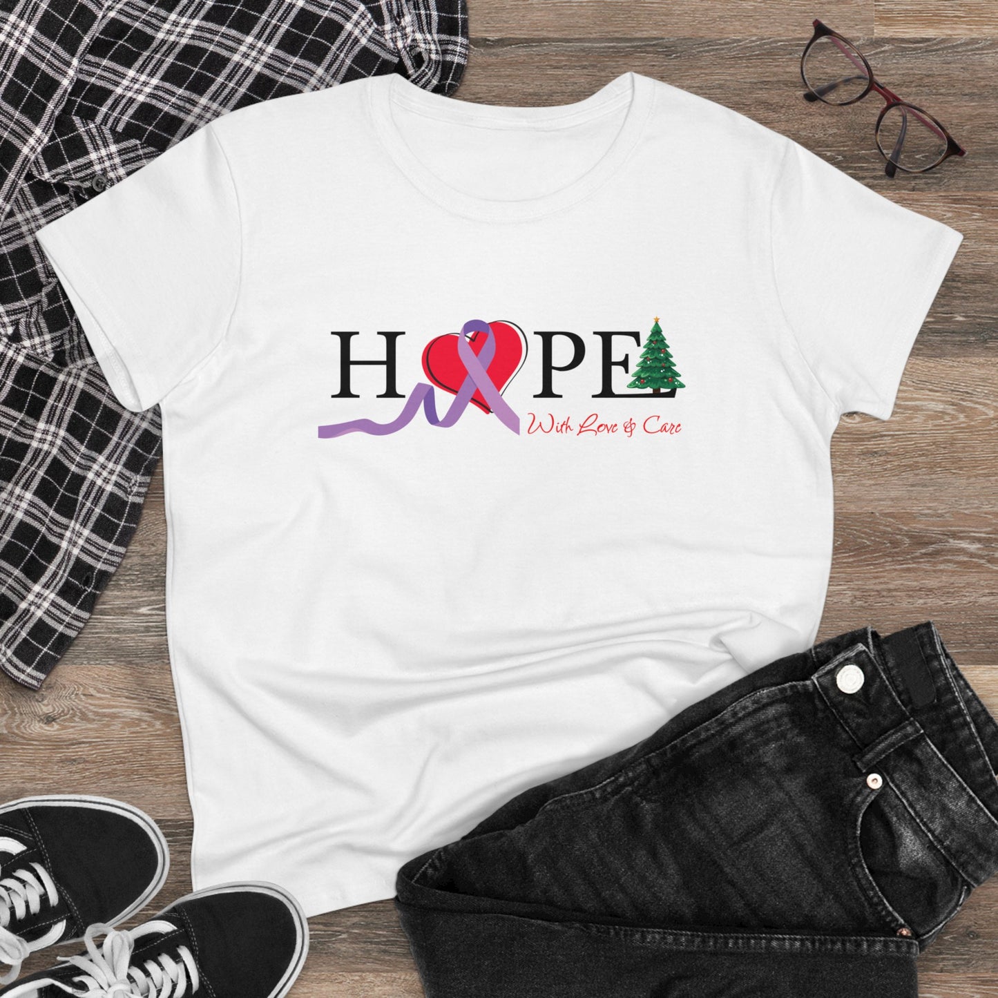 Hope Cancer Awareness Christmas T-Shirt