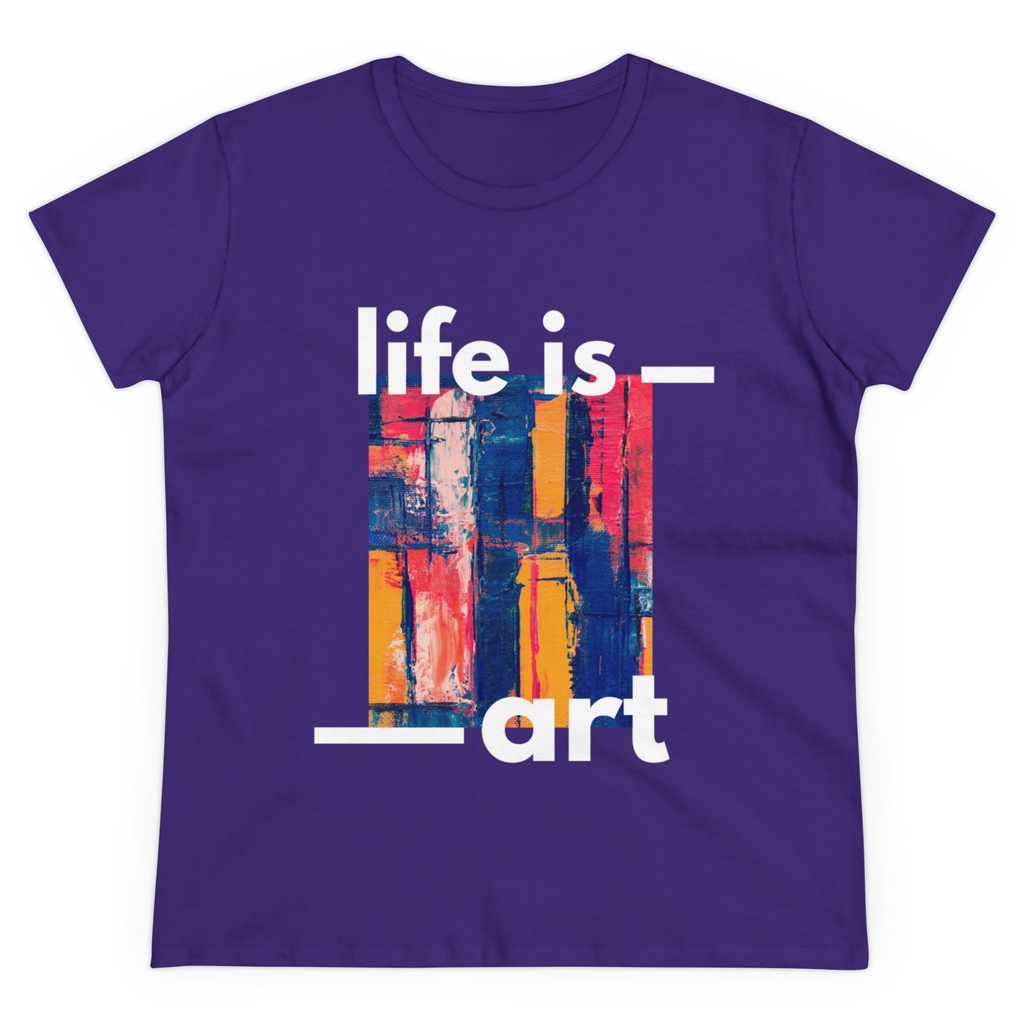 Life is art Graphic Cotton T-Shirt