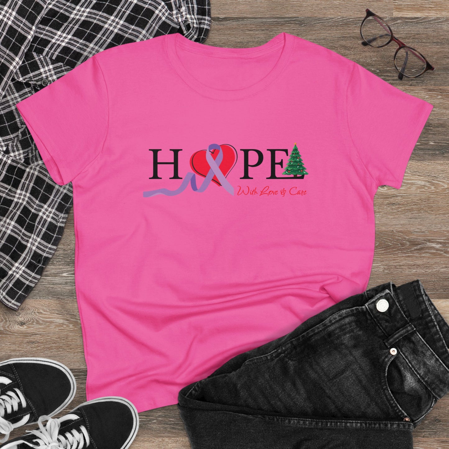 Hope Cancer Awareness Christmas T-Shirt