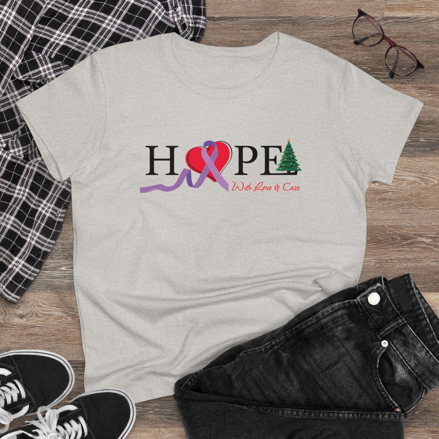 Hope Cancer Awareness Christmas T-Shirt