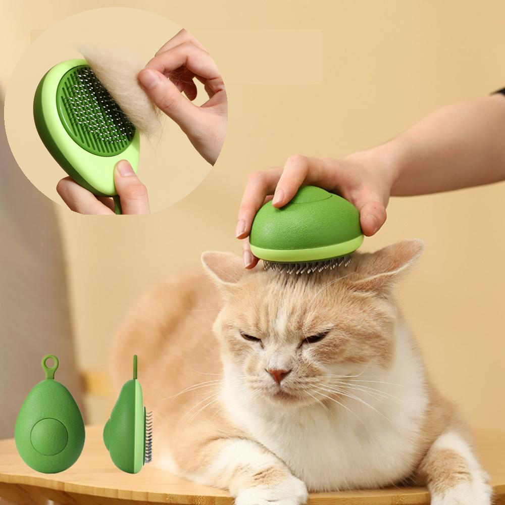 Cat Comb Portable Massage Brush One-Button Remove Floating Hair Scraper Cats Dogs Pet Self Cleaning Tool Accessories