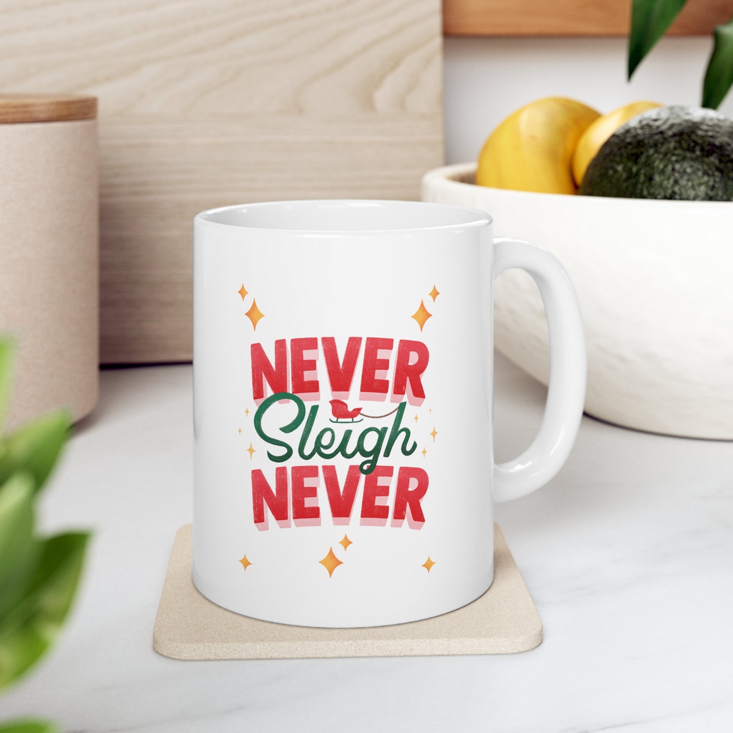 Graphic Typography Custom Ceramic Mug 11oz