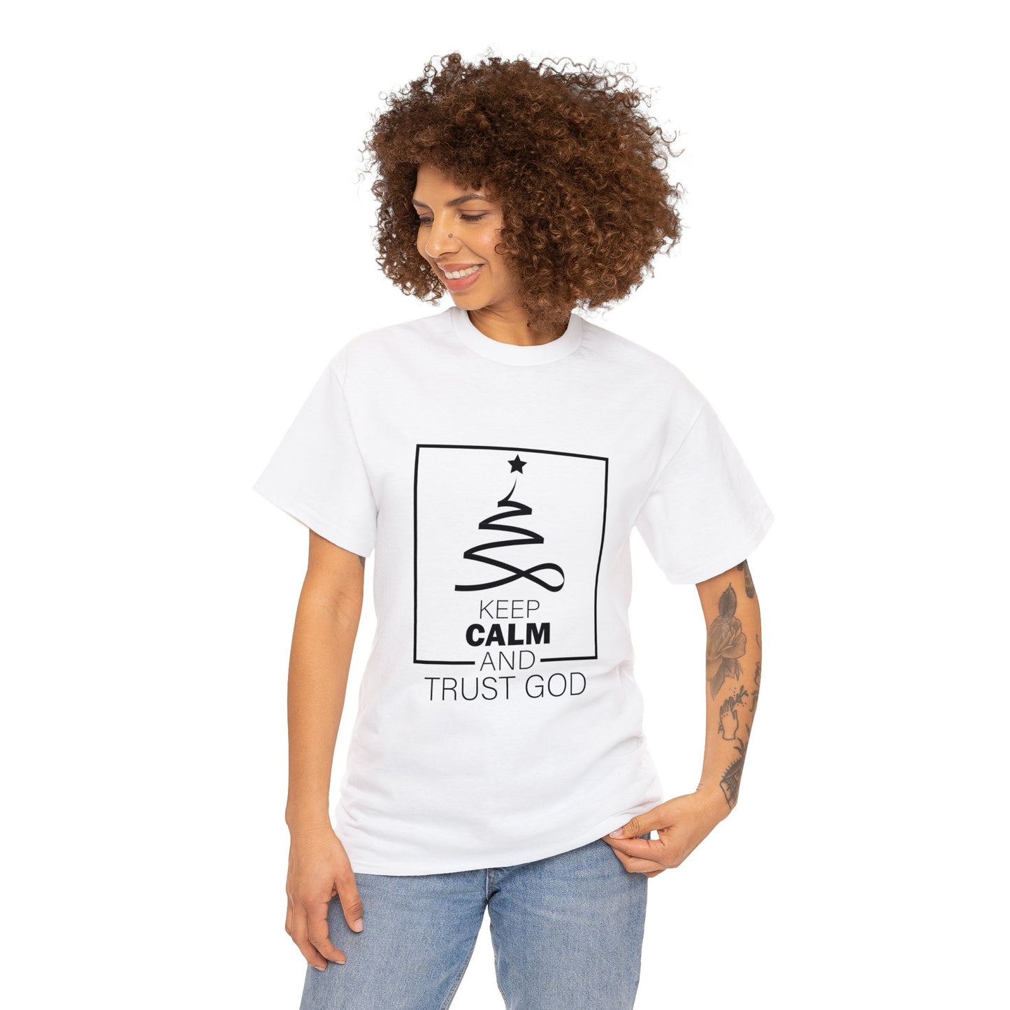 Christmas T shirt Typography Cotton T-shirt