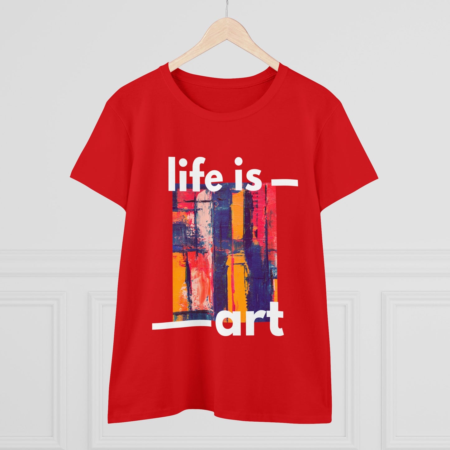 Life is art Graphic Cotton T-Shirt