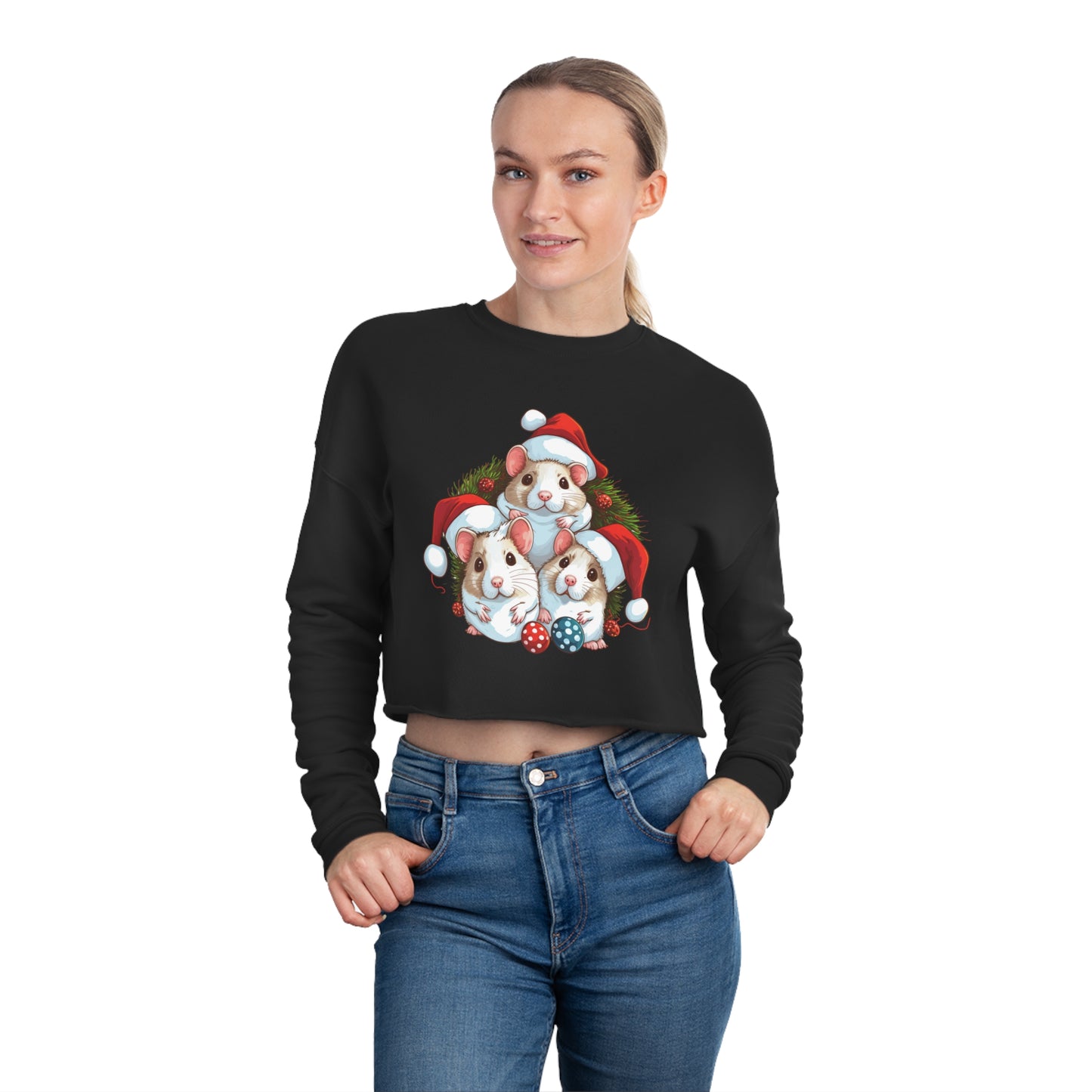 Christmas Sweatshirt Graphic Cropped