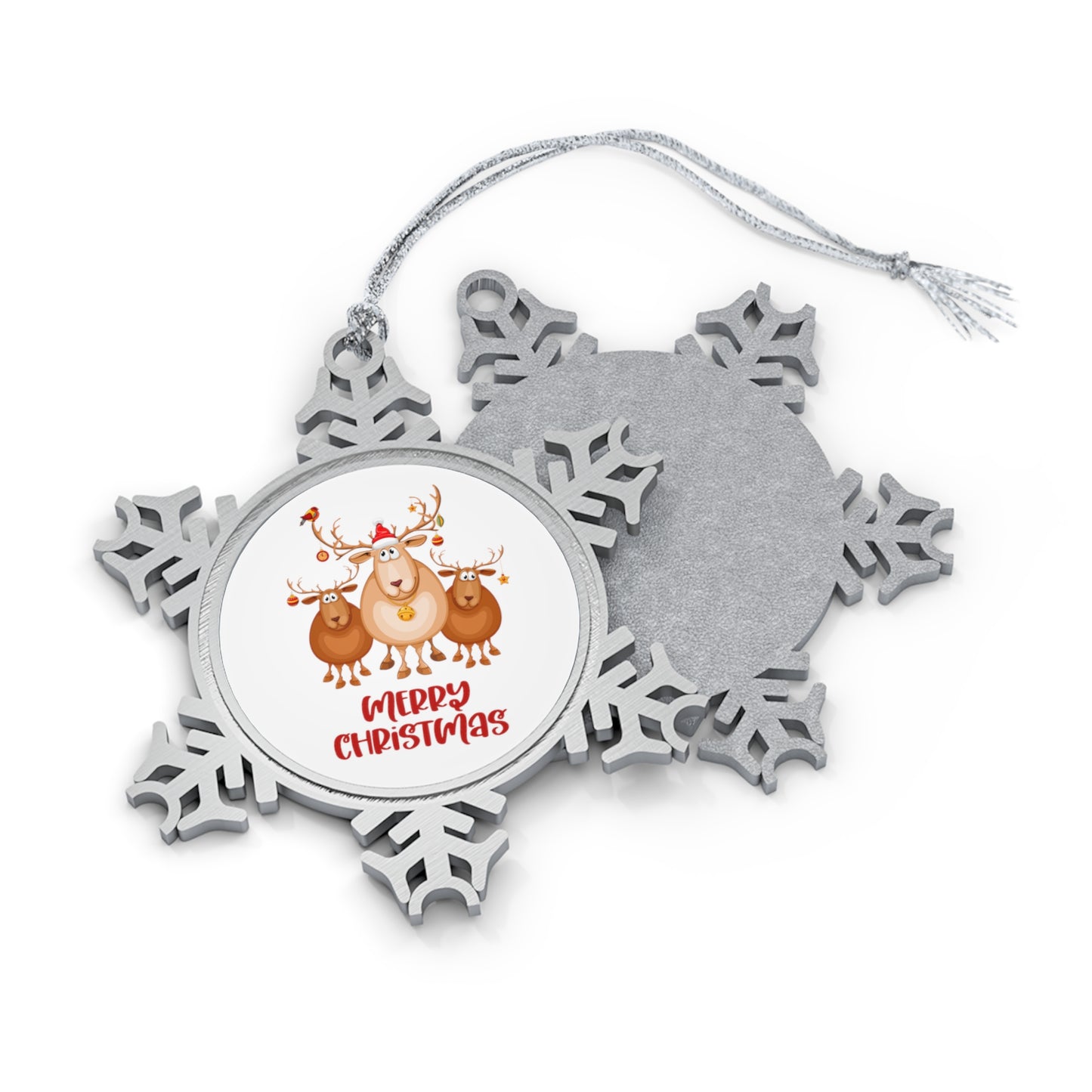 Christmas Ornament Pewter Snowflake