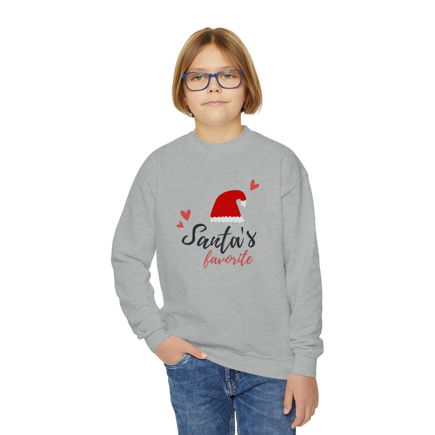 Santa's Favorite Christmas Graphic Crewneck Sweatshirt