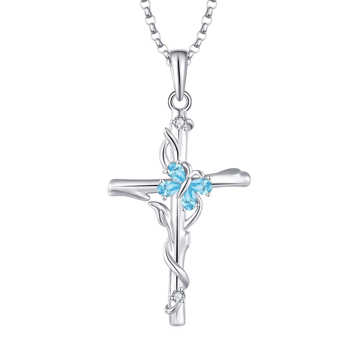 Silver Pendant Cross Necklace Sterling Silver Women S925 Silver Jewellery Zircon Jewellery